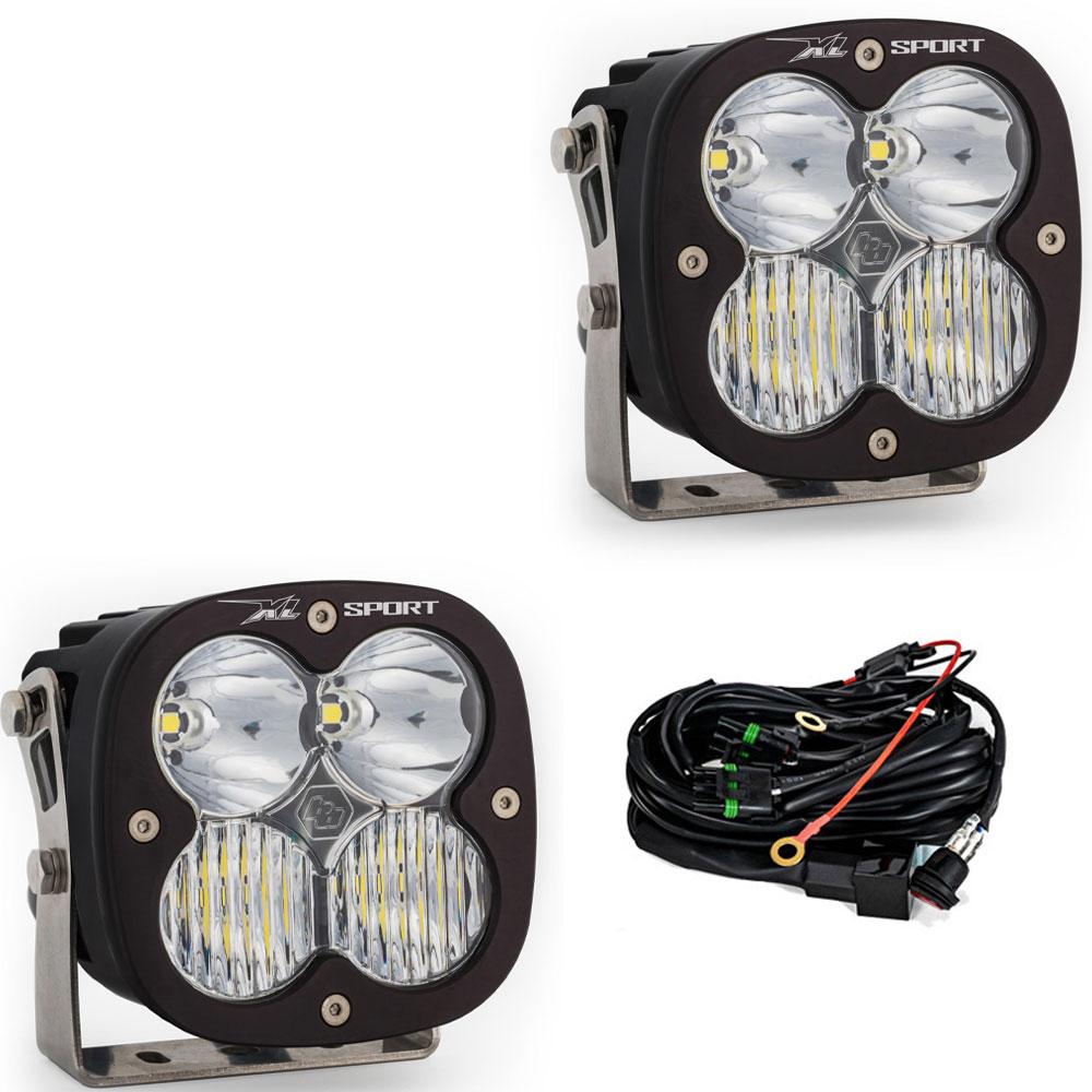 XL Sport LED Auxiliary Light Pod Pair - Clear-Drive Combo