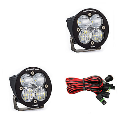 Squadron-R Pro Black LED Auxiliary Light Pod Pair - Drive Combo-Clear