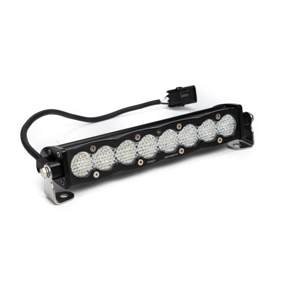 S8 Straight LED Light Bar - 10 inch clear work scene