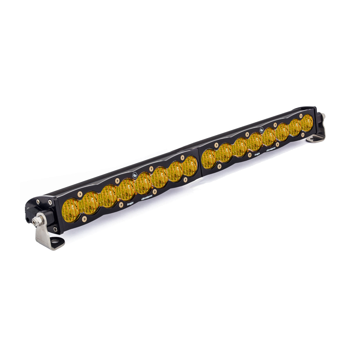 S8 Straight LED Light Bar, 20" amber-wide corner
