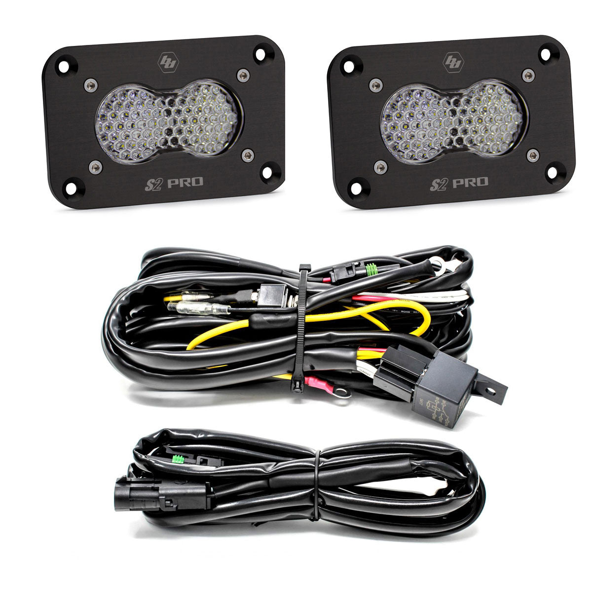 S2 Pro Black Flush Mount LED Light Pod Reverse Kit - Universal