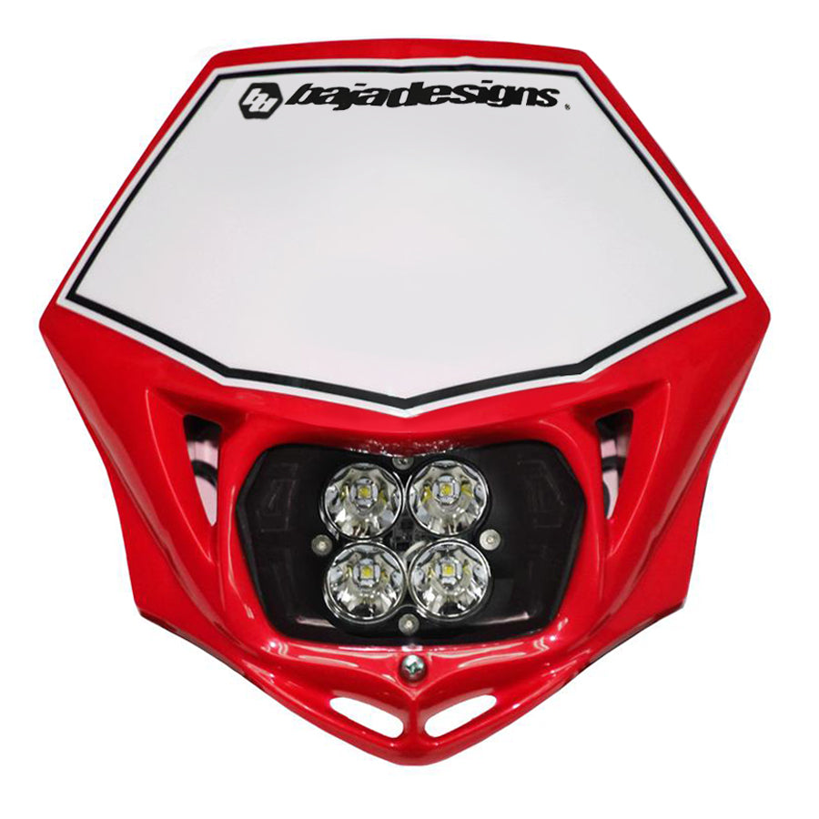 Motorcycle Squadron Sport (D/C) Headlight Kit w/ Shell - RED