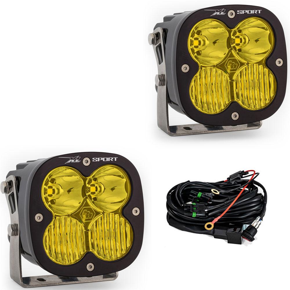 XL Sport LED Auxiliary Light Pod Pair - Amber-Drive Combo