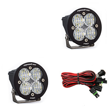 Squadron-R Sport Black LED Aux Light Pod Pair Wide Cornering Clear