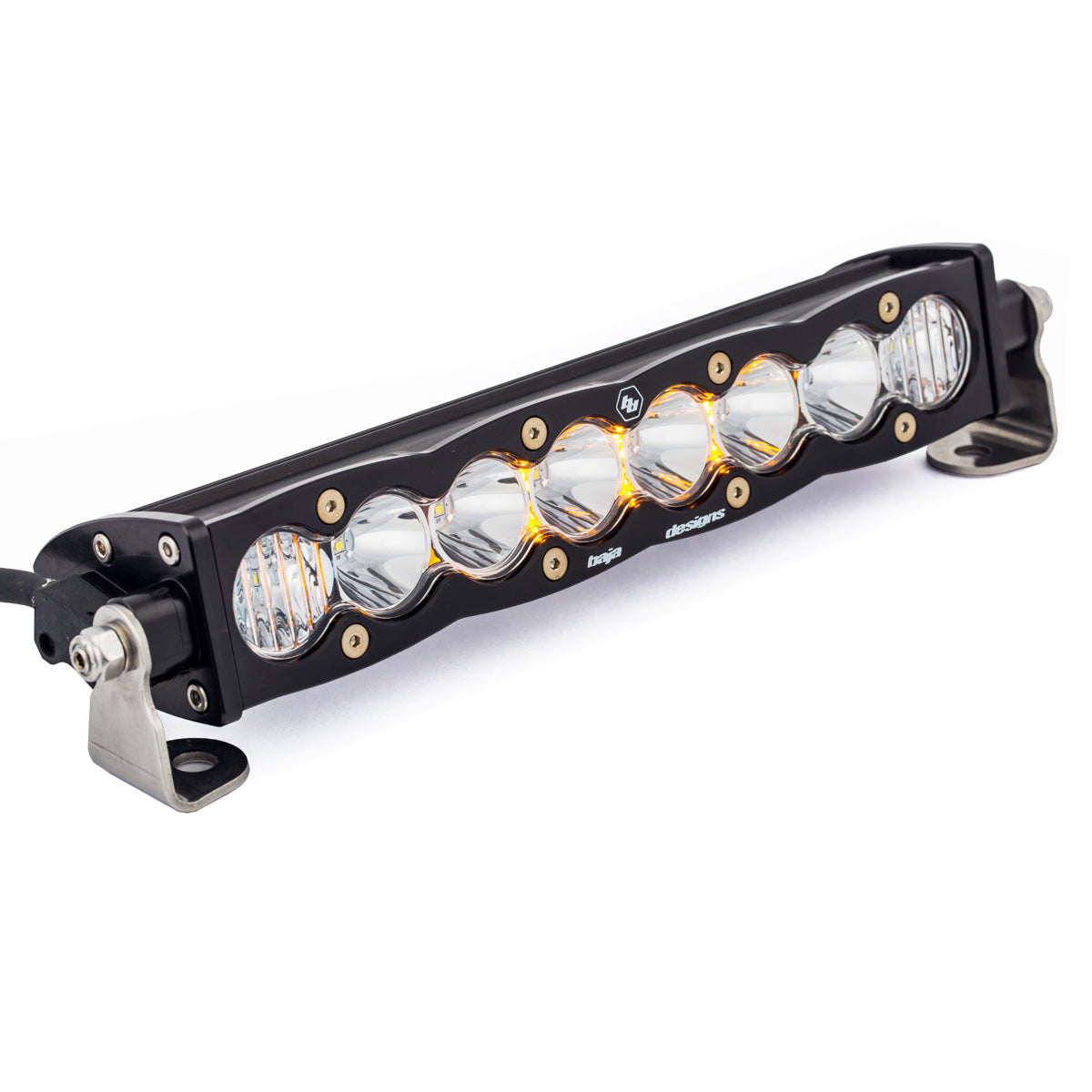 S8 Straight LED Light Bar - 10 inch clear driving combo