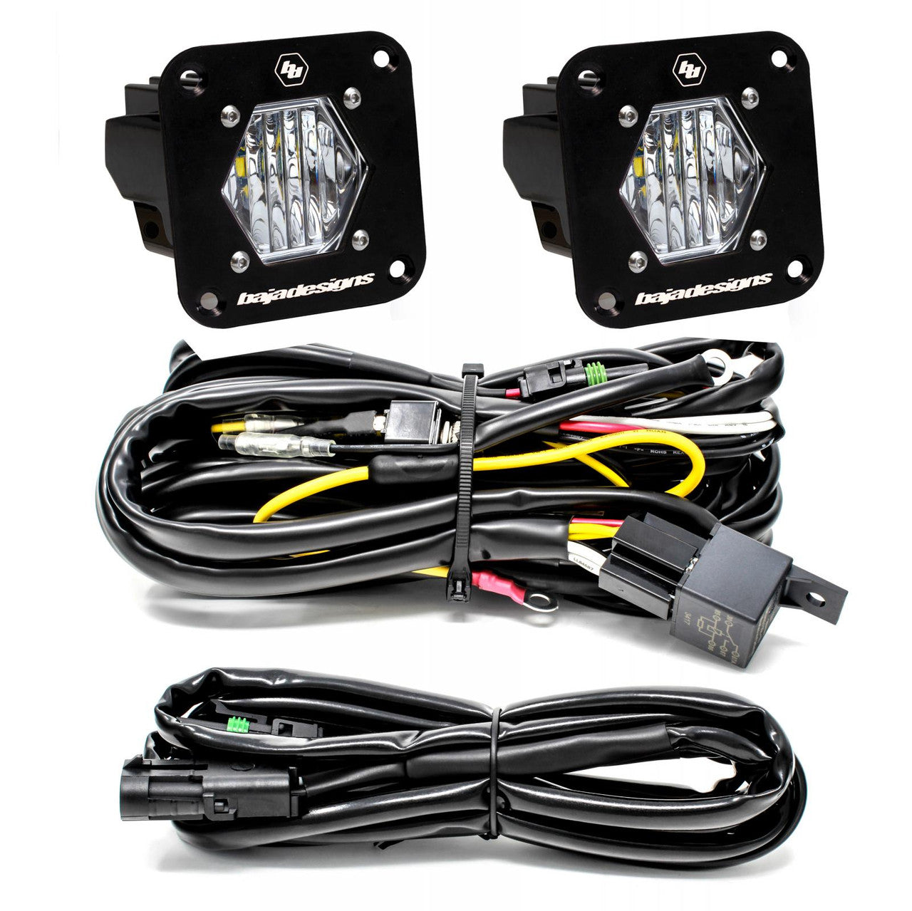 S1 Black Flush Mount LED Light Pod Reverse Kit - Universal