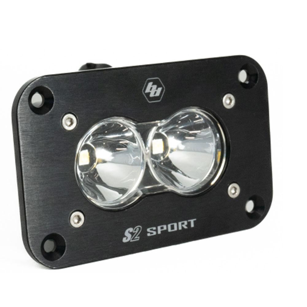 S2 Sport Black Flush Mount LED Auxiliary Light Pod - Universal