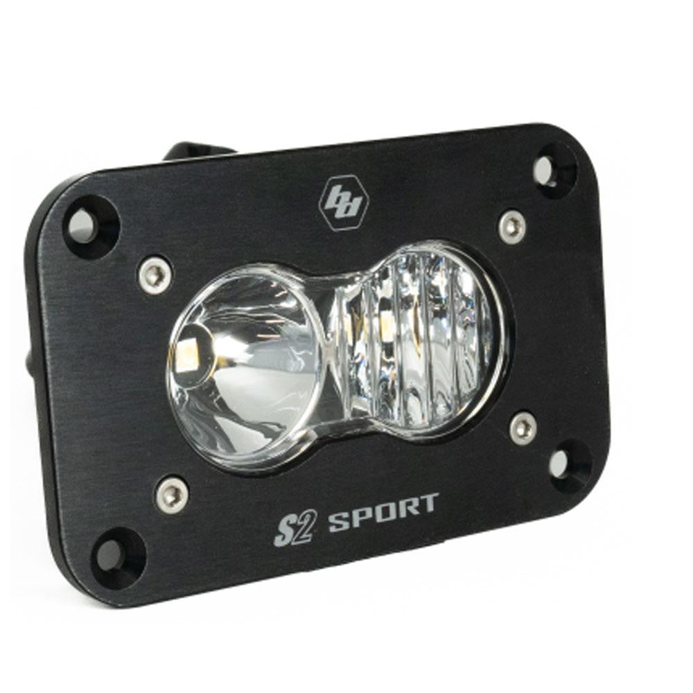 S2 Sport Black Flush Mount LED Auxiliary Light Pod - Universal