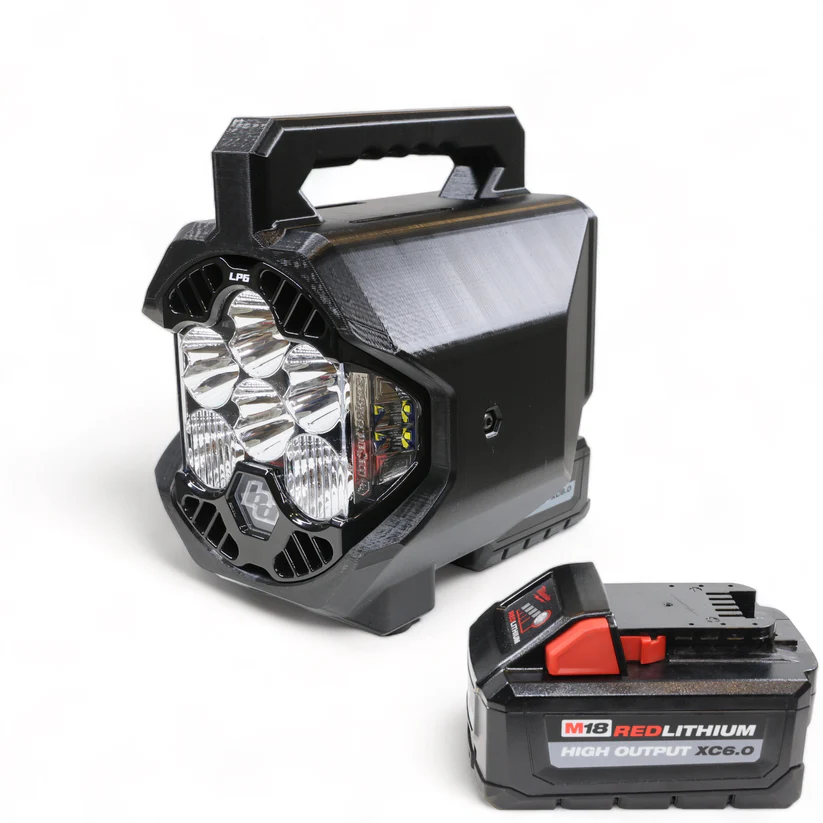 LP6/MILWAUKEE M18-Plug & Play-with low voltage cutoff- no magnetic feet